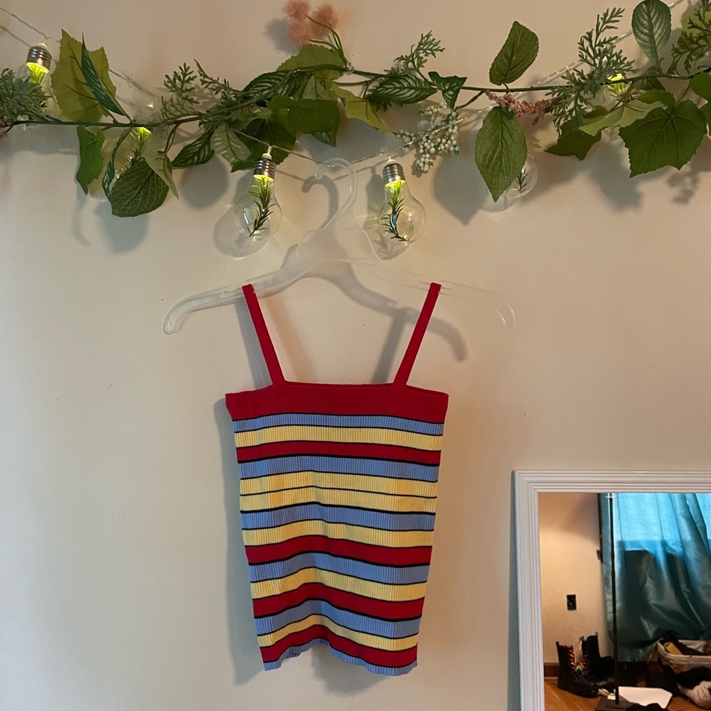 Striped knit crop top💌🫧